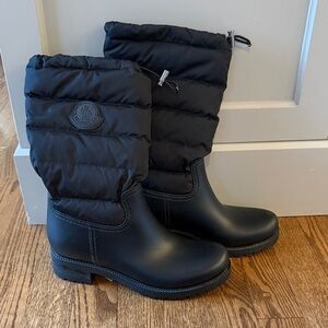 Moncler Ginette Black Puffer Boots